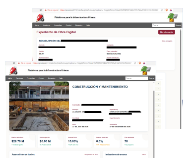 Módulo de consulta de información de obras PLAINFUR